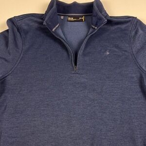 Under Armour Men's Navy Blue Quarter Zip Pullover Sweatshirt Loose Fit MD